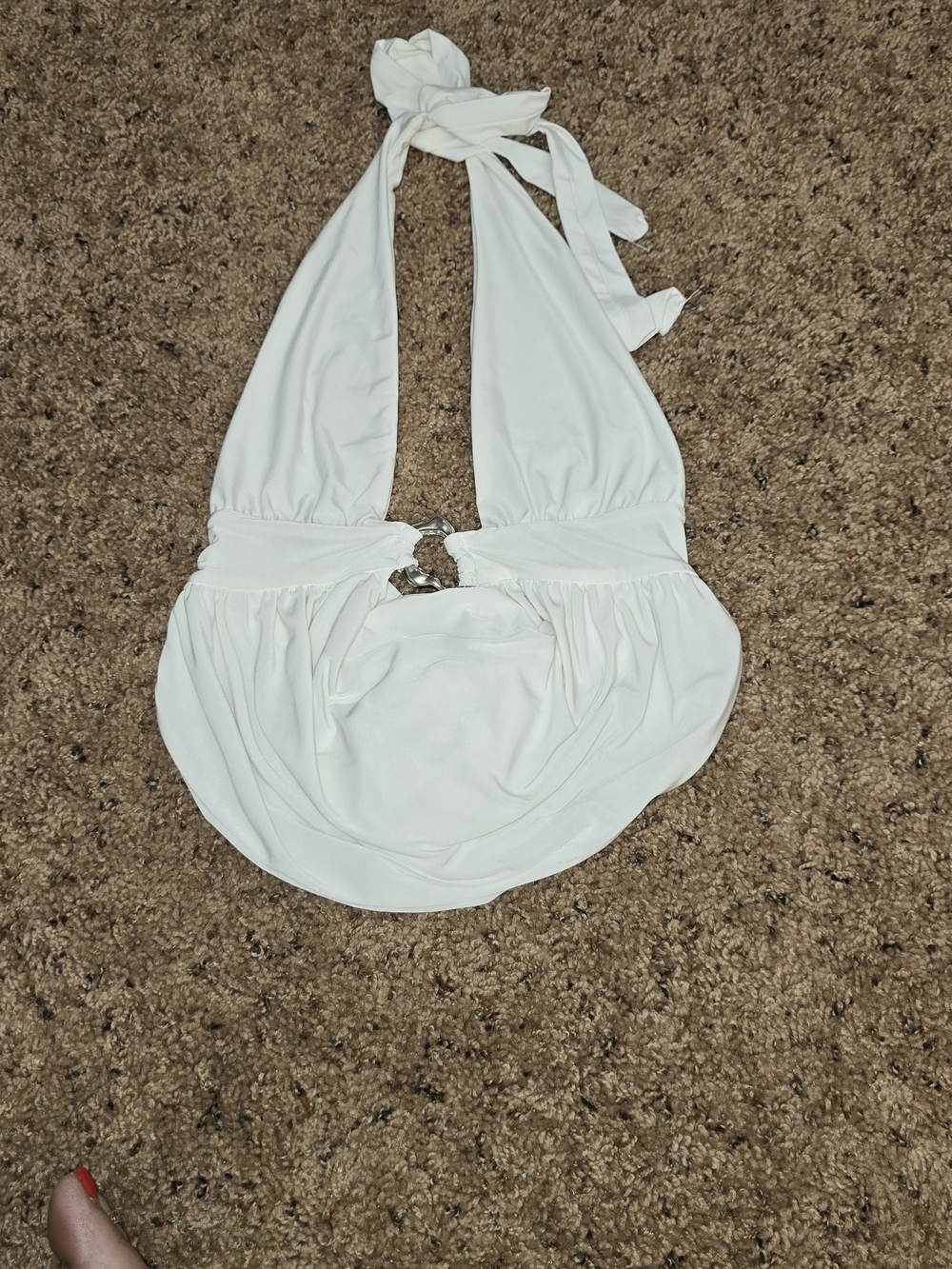Tresser White Top with Ring Detail